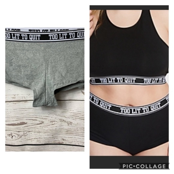 NWOT Rue21 “Too Lit To Quit” Boy Shorts - Picture 1 of 5